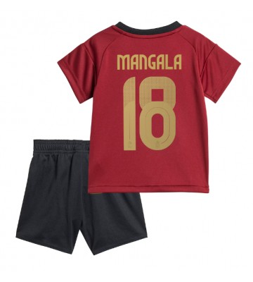 Belgien Orel Mangala #18 Hjemmebanesæt Børn EM 2024 Kort ærmer (+ korte bukser)